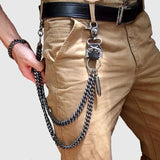 Hip Hop Punk Horns Wallet Chain