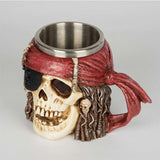 3D Pirate Skull Beer Mug Gothicq