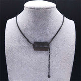 Gothic Blade Razor Pendant Necklaces Gothicq