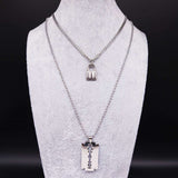 Gothic Blade Razor Pendant Necklaces Gothicq