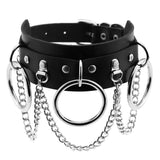 Black Gothic Punk Choker Chain Collar