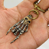 Mini Brass Skull Hand