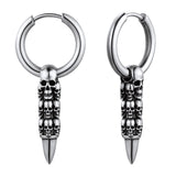 Skull Bullet Drop Earrings