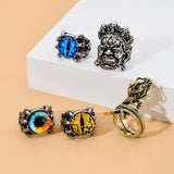 Dragon Claw Evil Eyes Ring