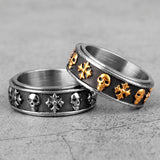 Cross Skull Retro Men's Ring