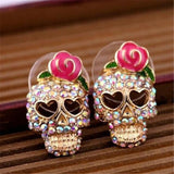 Vintage Skeleton Stud Earrings