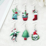 Punk Style Christmas Earrings