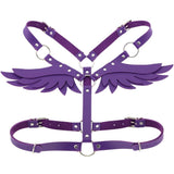 Gothic Punk Sexy Wings Leather Women Harness