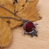 Bat Animal Pendant Rhinestone Necklace