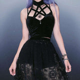 Aesthetic Gothic Pentagram Cropped Top