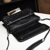 Gothic Skull Women Leather Crossbody Bag