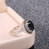 Fashion Punk  Cool Girl Black Main Stone Ring