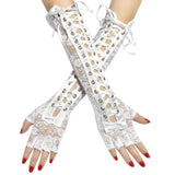 Fingerless Fishnet Lace Party Gloves