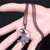 Witch Stainless Steel Choker Necklace