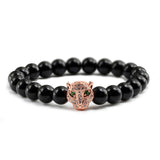 Leopard Head Natural Stone Bracelet