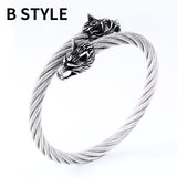 Gothic Wolf Head Adjustable Bracelet