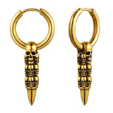 Skull Bullet Drop Earrings