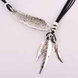 Bohemian Women Girl Feather Necklace