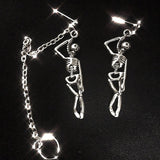 Punk Skeleton Dangle Earrings