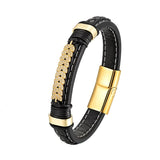 Charm Micro-Studded Leather Cord Unisex Bracelet