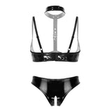 Crotchless Open Cup Exotic Lingerie Set