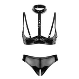 Crotchless Open Cup Exotic Lingerie Set