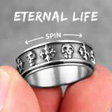 Cross Skull Retro Men's Ring