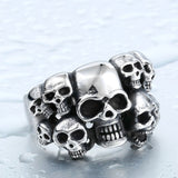 Gothic Warrior Skull Mask Ring