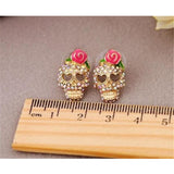 Vintage Skeleton Stud Earrings