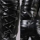 Black Skinny Lace Up Trouser