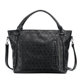 Punk Large Capacity PU Leather Women's Handbag