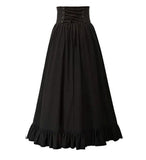 Ruffle Hem Gothic Victorian Maxi Skirt