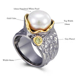 Gothic Women Blooming Hot Design Pearl Ring