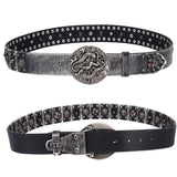 Genuine Leather Metal Rivet Belt