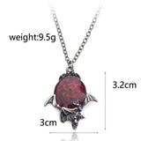 Bat Animal Pendant Rhinestone Necklace