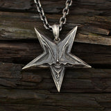 Men Satanic Inverted Pentagram Necklaces