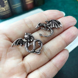 Asymmetric Flying Dragon Earrings