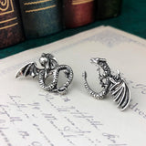 Asymmetric Flying Dragon Earrings