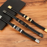 Woven Leather Rope Wrap Men's Leather Bracelets