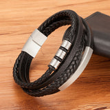 Hand-woven  Multi-layer Men's Leather Bracelet