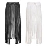 Gothic Punk Long Fringe Tassel Skirt