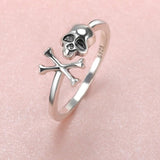 Gothic Skull and Bone Ring