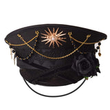 Black Cross Gothic Lolita Military Hat