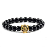 Leopard Head Natural Stone Bracelet