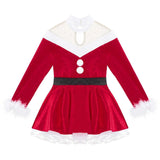 Girl Sequins Santa Claus Costume