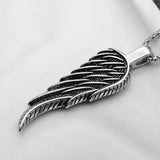 Feather Wing Pendant Punk Necklace