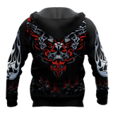 Heart Skull 3D Printed Men's Hoodie