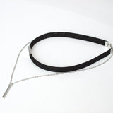 Strip Rope Chain Black Velvet Choker Necklace