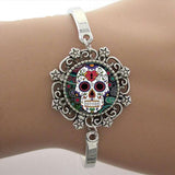 Skull Skeleton Lace Charm Bracelet