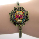 Skull Skeleton Lace Charm Bracelet